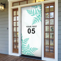 Custom New Zealand Football Door Cover Aotearoa Pride Aqua Version LT05 - Polynesian Pride