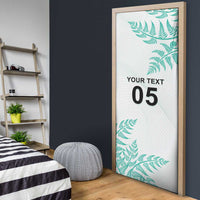 Custom New Zealand Football Door Cover Aotearoa Pride Aqua Version LT05 - Polynesian Pride