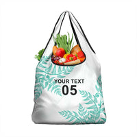 Custom New Zealand Football Grocery Bag Aotearoa Pride Aqua Version - Polynesian Pride