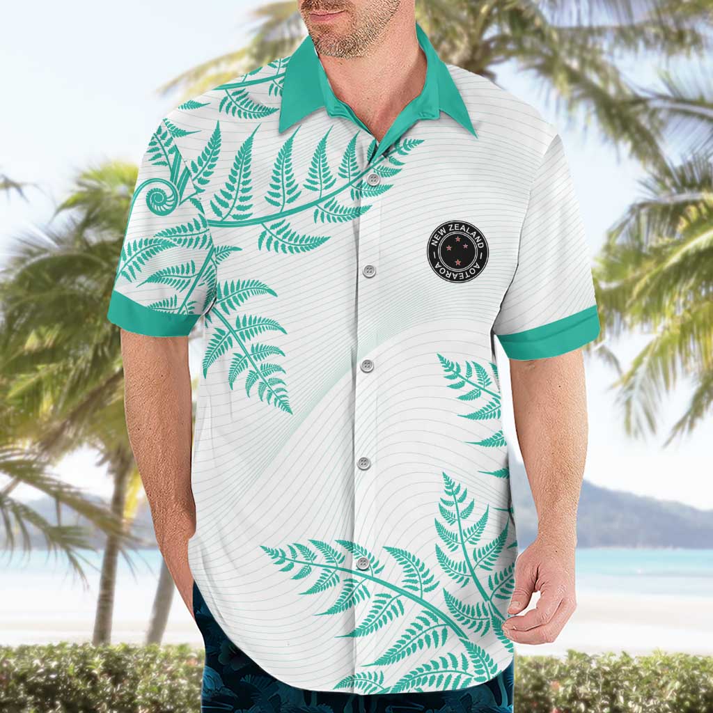 Custom New Zealand Football Hawaiian Shirt Aotearoa Pride Aqua Version LT05 - Polynesian Pride