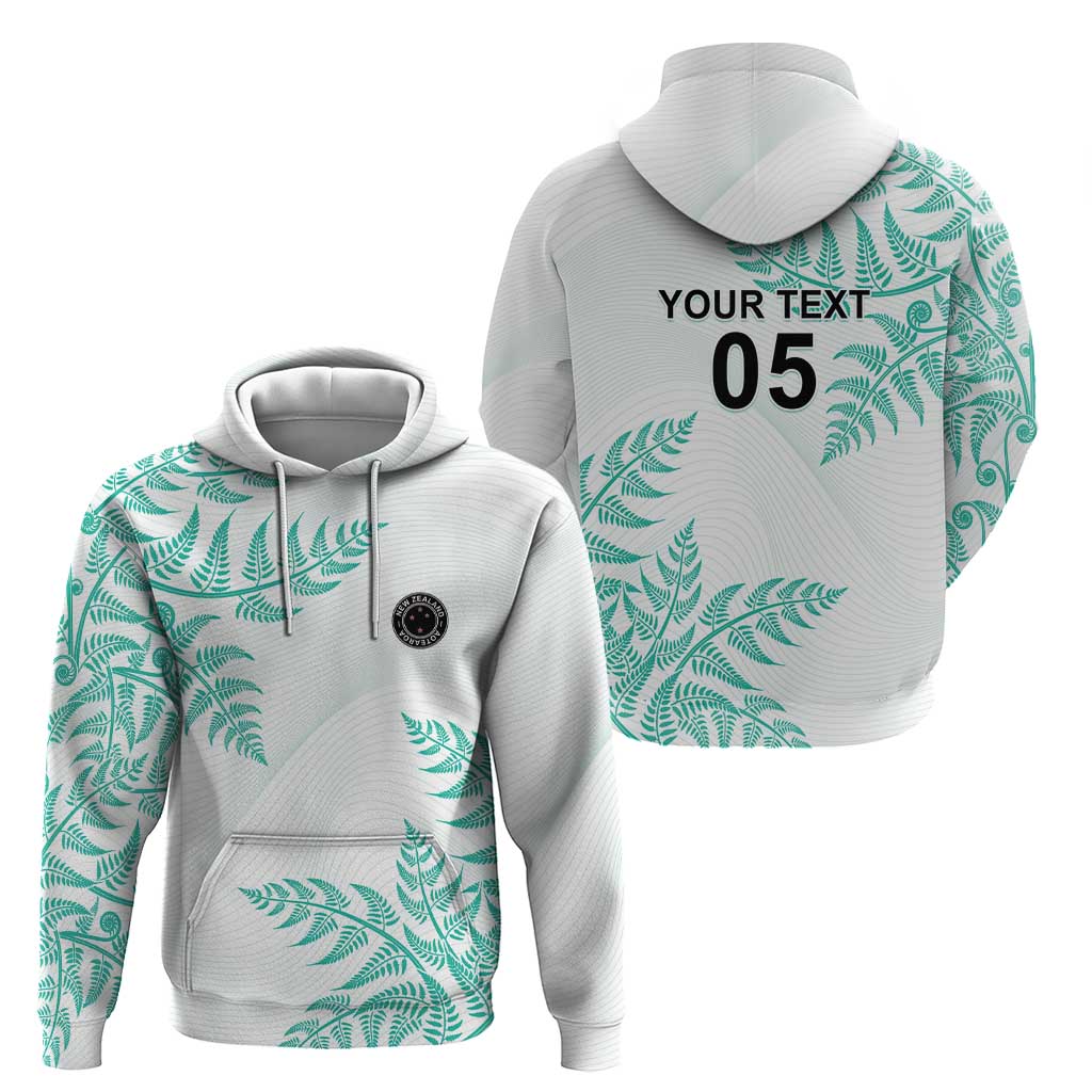 Custom New Zealand Football Hoodie Aotearoa Pride Aqua Version - Polynesian Pride