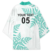 Custom New Zealand Football Kimono Aotearoa Pride Aqua Version - Polynesian Pride