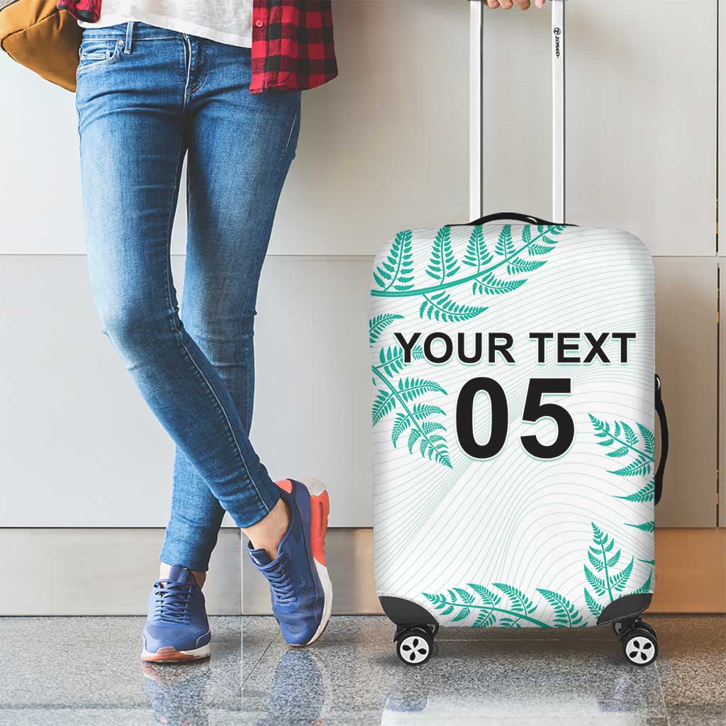 Custom New Zealand Football Luggage Cover Aotearoa Pride Aqua Version - Polynesian Pride