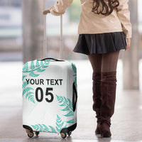 Custom New Zealand Football Luggage Cover Aotearoa Pride Aqua Version - Polynesian Pride