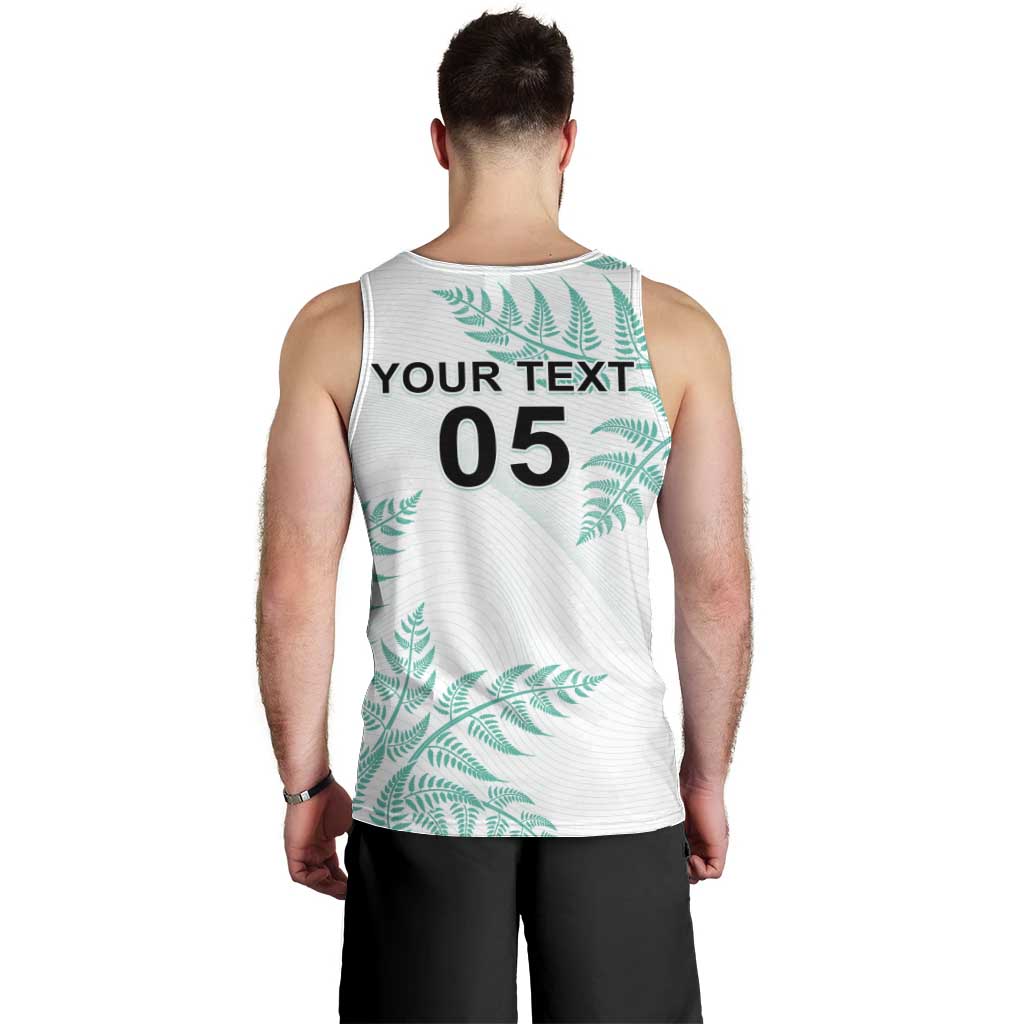 Custom New Zealand Football Men Tank Top Aotearoa Pride Aqua Version LT05 - Polynesian Pride