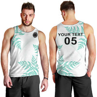 Custom New Zealand Football Men Tank Top Aotearoa Pride Aqua Version LT05 - Polynesian Pride