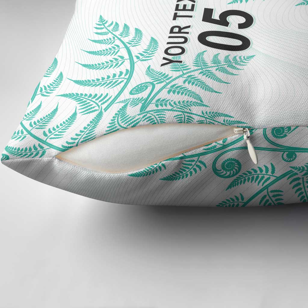 Custom New Zealand Football Pillow Cover Aotearoa Pride Aqua Version - Polynesian Pride