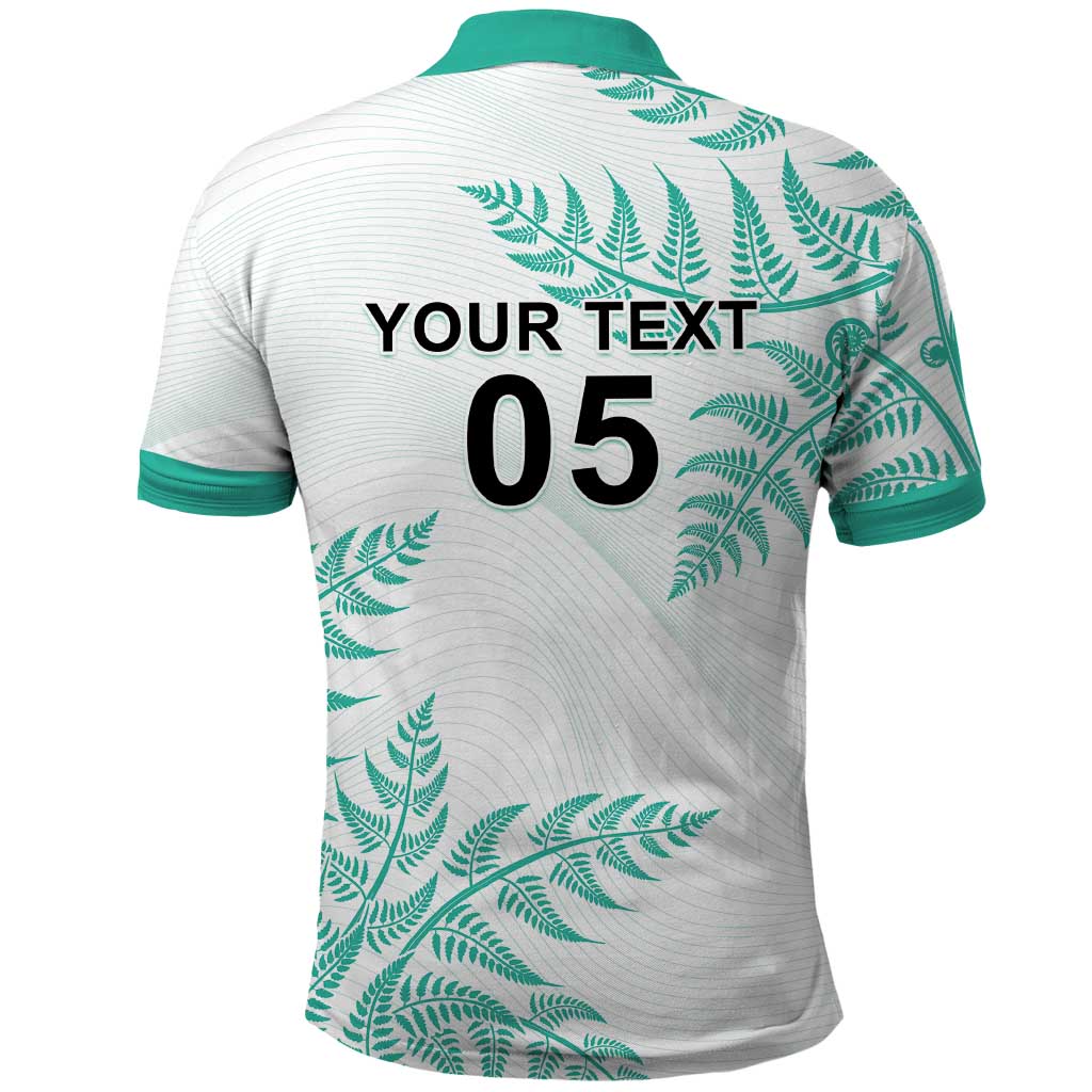 Custom New Zealand Football Polo Shirt Aotearoa Pride Aqua Version LT05 - Polynesian Pride