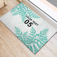 Custom New Zealand Football Rubber Doormat Aotearoa Pride Aqua Version LT05 - Polynesian Pride