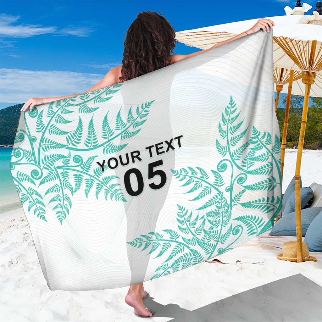 Custom New Zealand Football Sarong Aotearoa Pride Aqua Version - Polynesian Pride