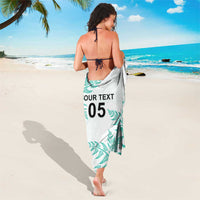 Custom New Zealand Football Sarong Aotearoa Pride Aqua Version - Polynesian Pride