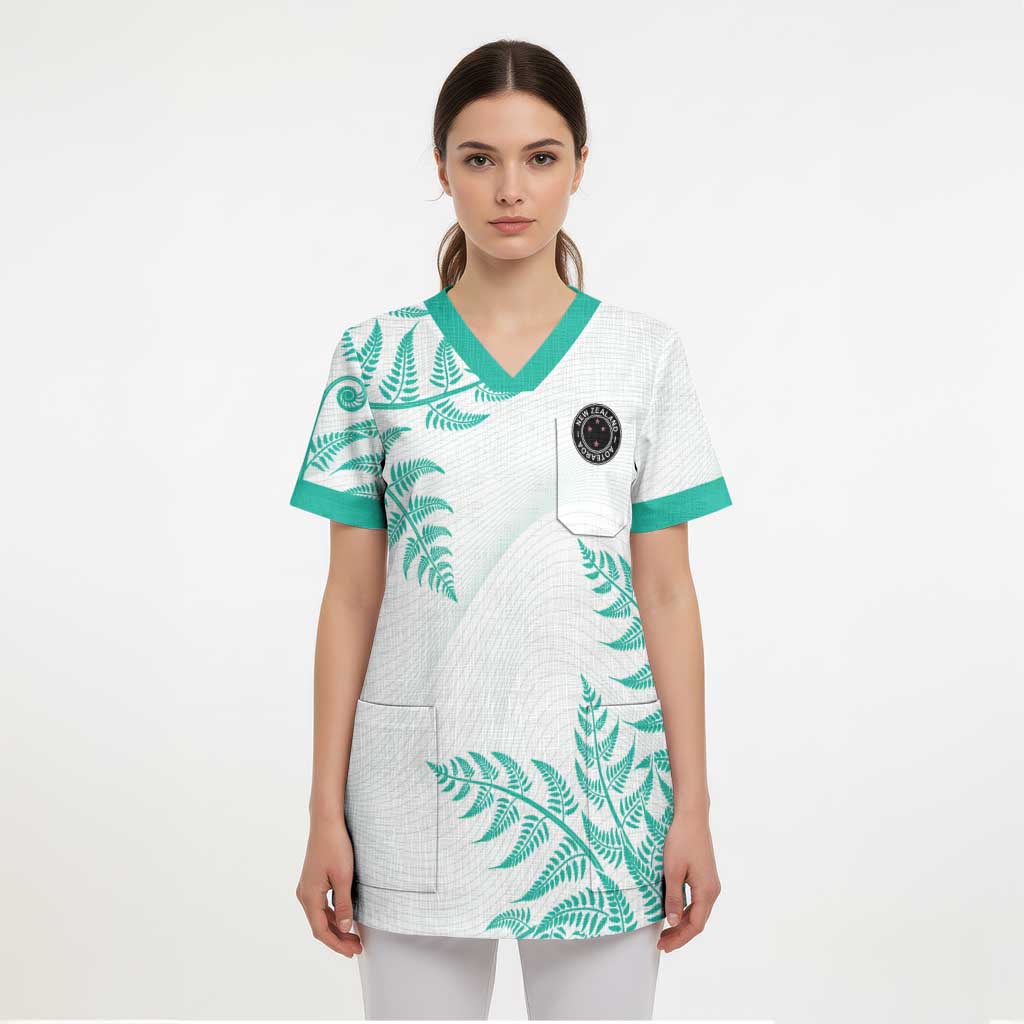 Custom New Zealand Football Scrub Top Aotearoa Pride Aqua Version LT05 - Polynesian Pride