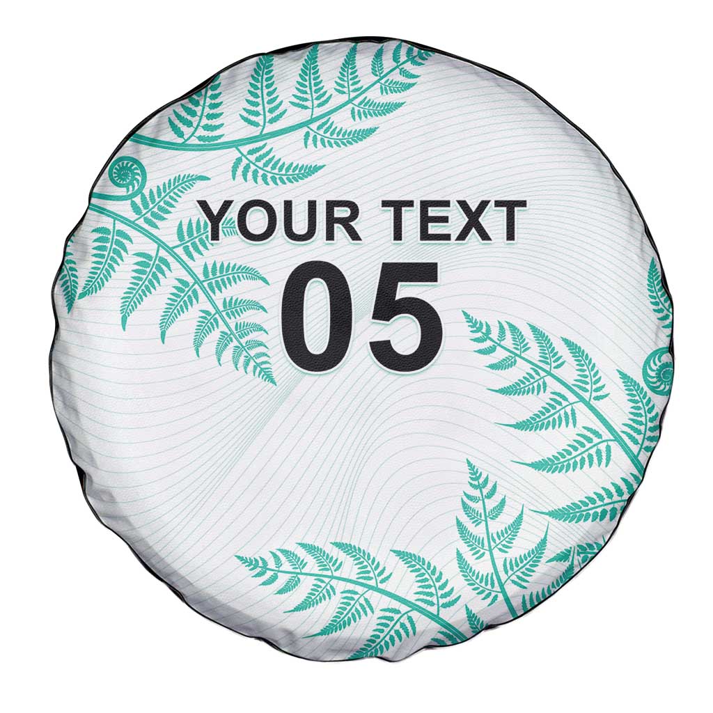 Custom New Zealand Football Spare Tire Cover Aotearoa Pride Aqua Version - Polynesian Pride