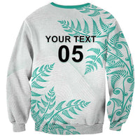 Custom New Zealand Football Sweatshirt Aotearoa Pride Aqua Version LT05 - Polynesian Pride