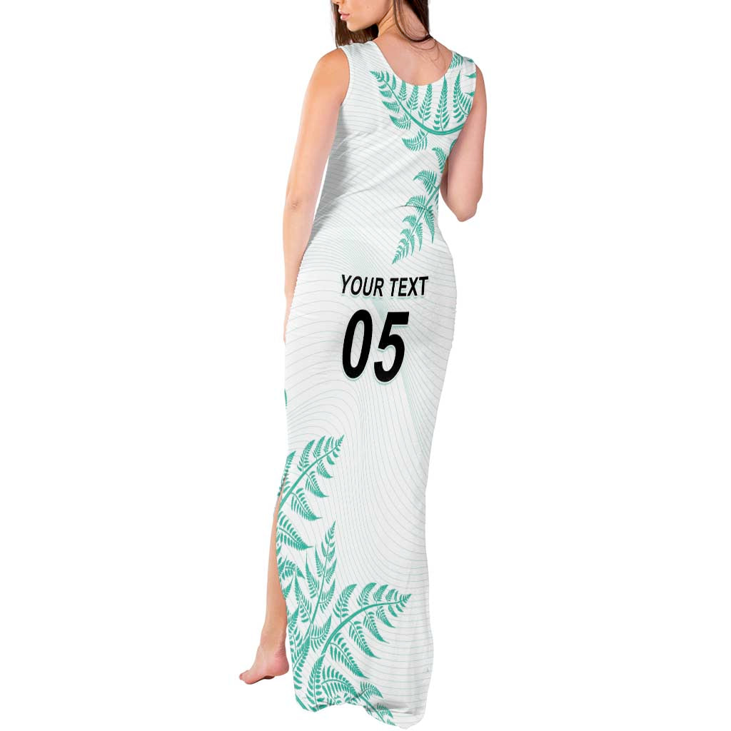 Custom New Zealand Football Tank Maxi Dress Aotearoa Pride Aqua Version - Polynesian Pride