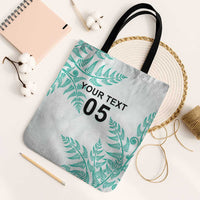 Custom New Zealand Football Tote Bag Aotearoa Pride Aqua Version - Polynesian Pride