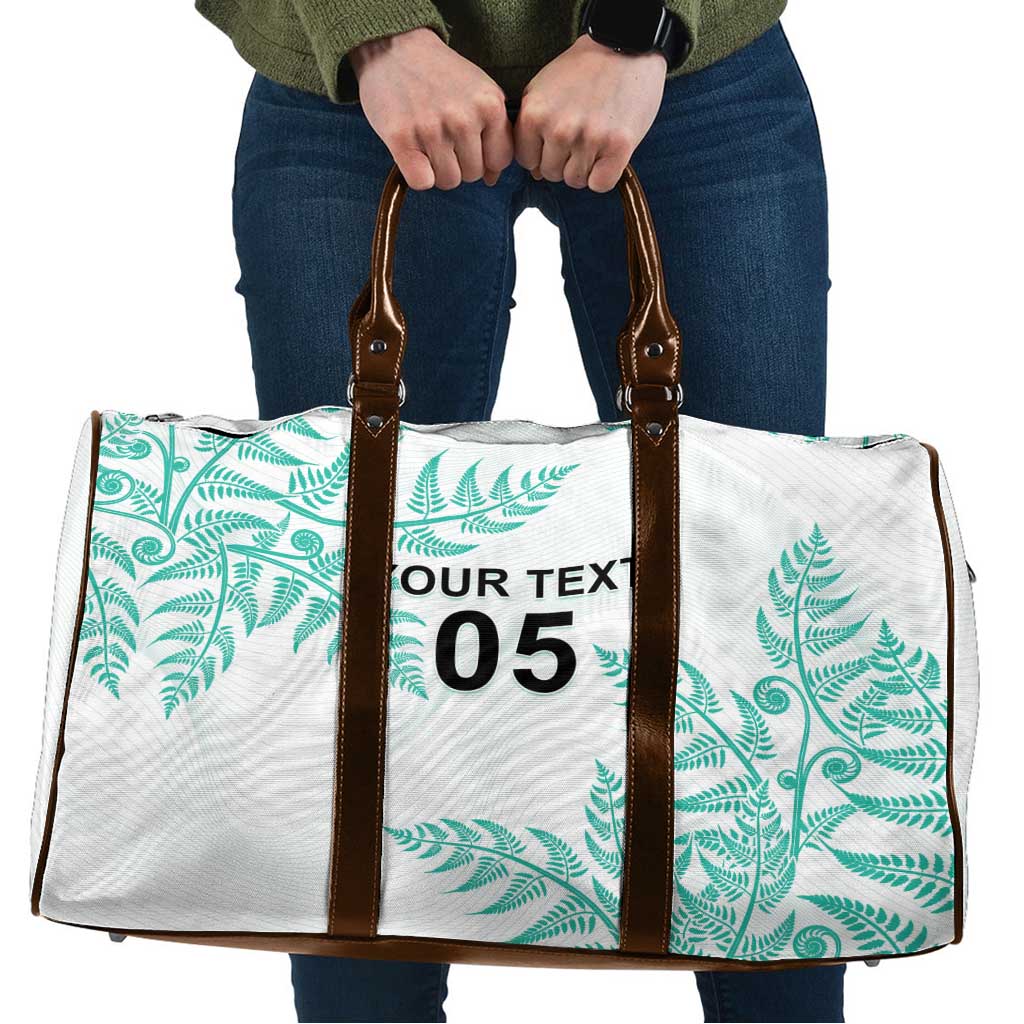 Custom New Zealand Football Travel Bag Aotearoa Pride Aqua Version - Polynesian Pride