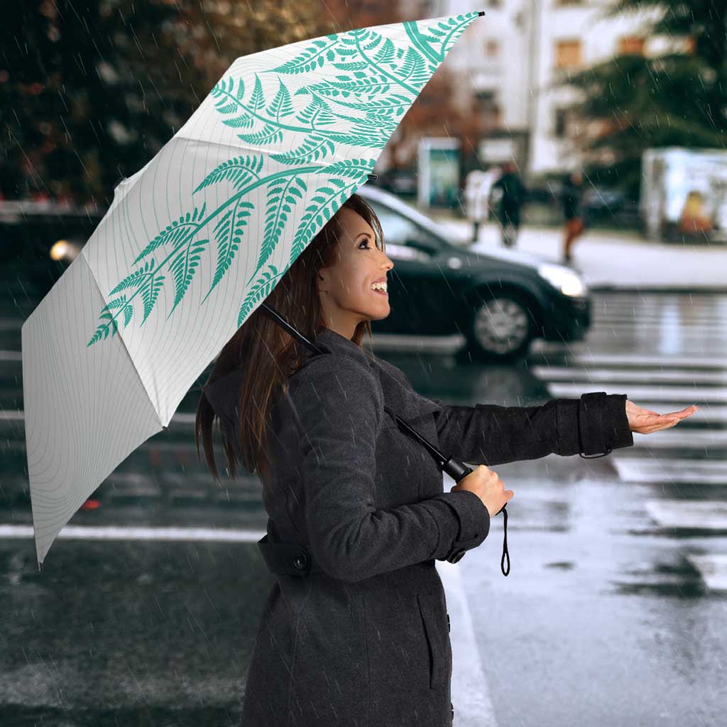 Custom New Zealand Football Umbrella Aotearoa Pride Aqua Version LT05 - Polynesian Pride