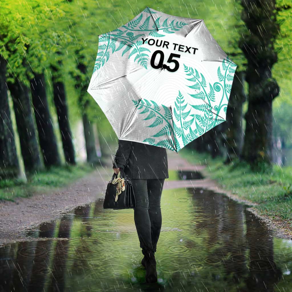 Custom New Zealand Football Umbrella Aotearoa Pride Aqua Version LT05 - Polynesian Pride