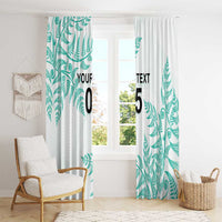 Custom New Zealand Football Window Curtain Aotearoa Pride Aqua Version - Polynesian Pride