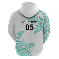 Custom New Zealand Football Zip Hoodie Aotearoa Pride Aqua Version LT05 - Polynesian Pride