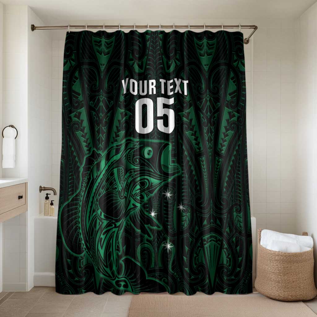 Custom New Zealand Fishing Bathroom Set Maori Tribal Pattern - Polynesian Pride