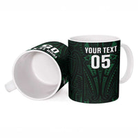 Custom New Zealand Fishing Ceramic Mug Maori Tribal Pattern - Polynesian Pride