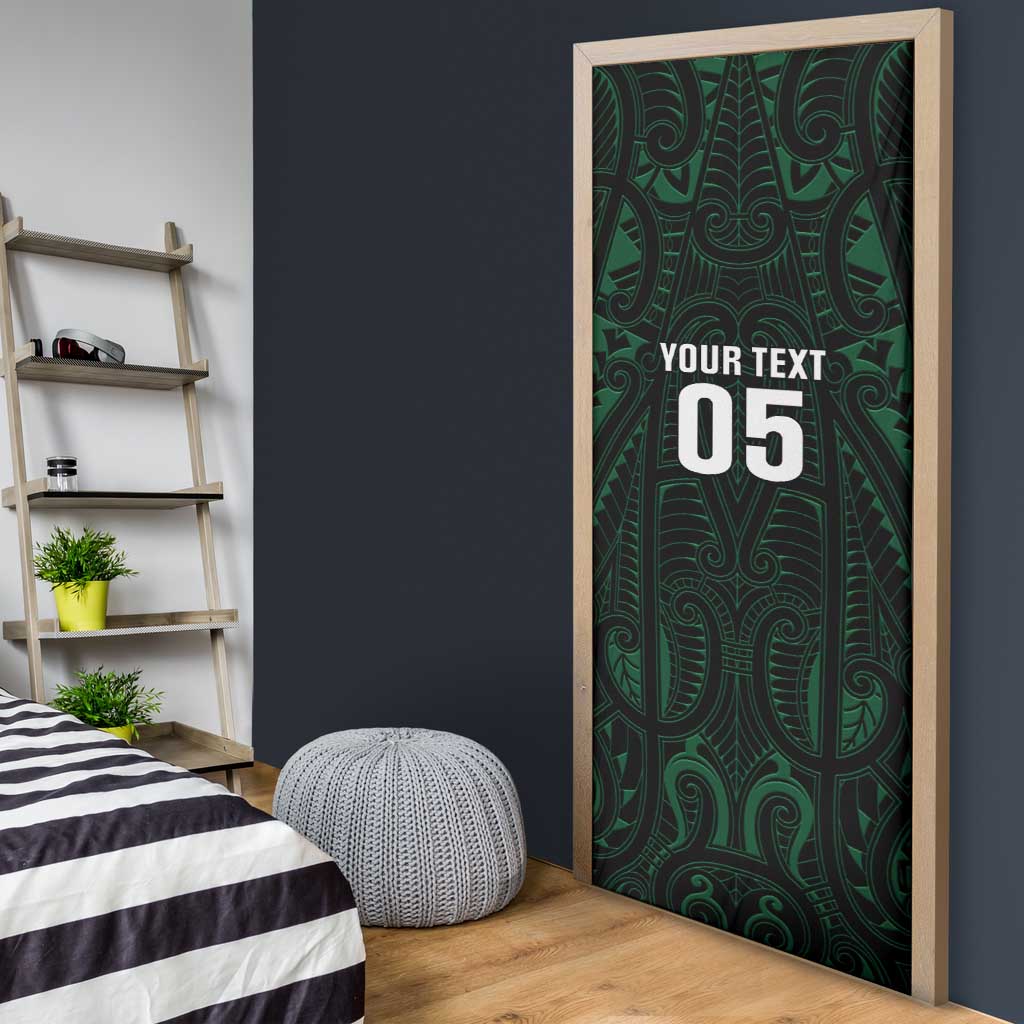 Custom New Zealand Fishing Door Cover Maori Tribal Pattern - Polynesian Pride