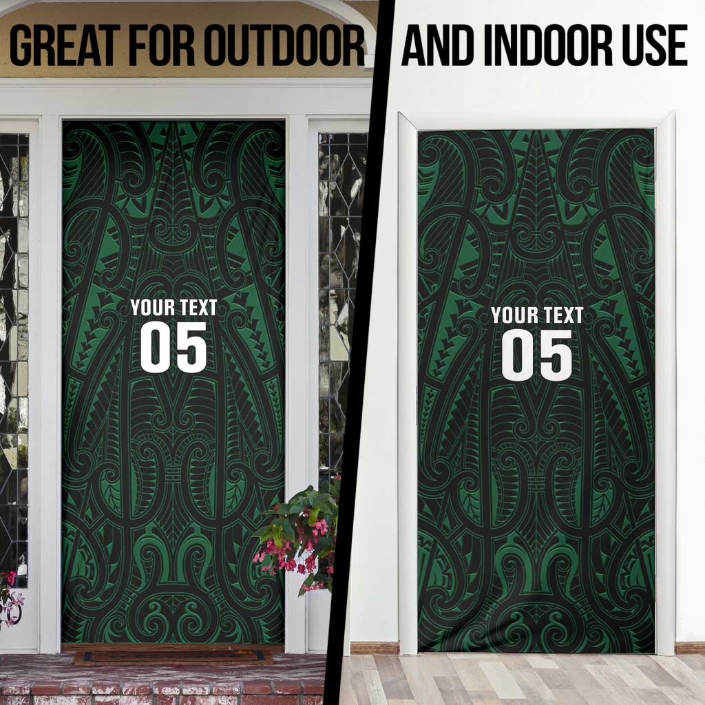 Custom New Zealand Fishing Door Cover Maori Tribal Pattern - Polynesian Pride