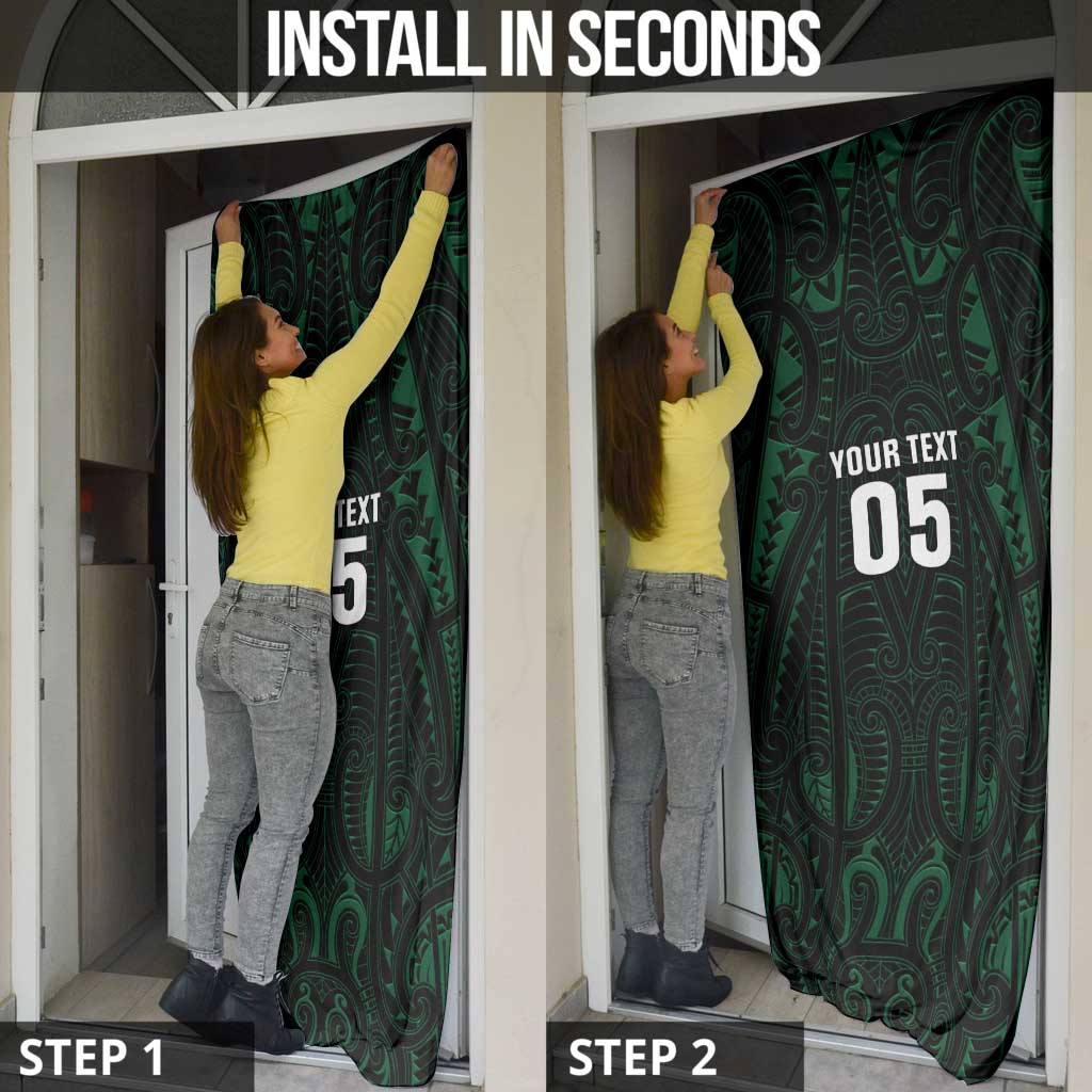 Custom New Zealand Fishing Door Cover Maori Tribal Pattern - Polynesian Pride