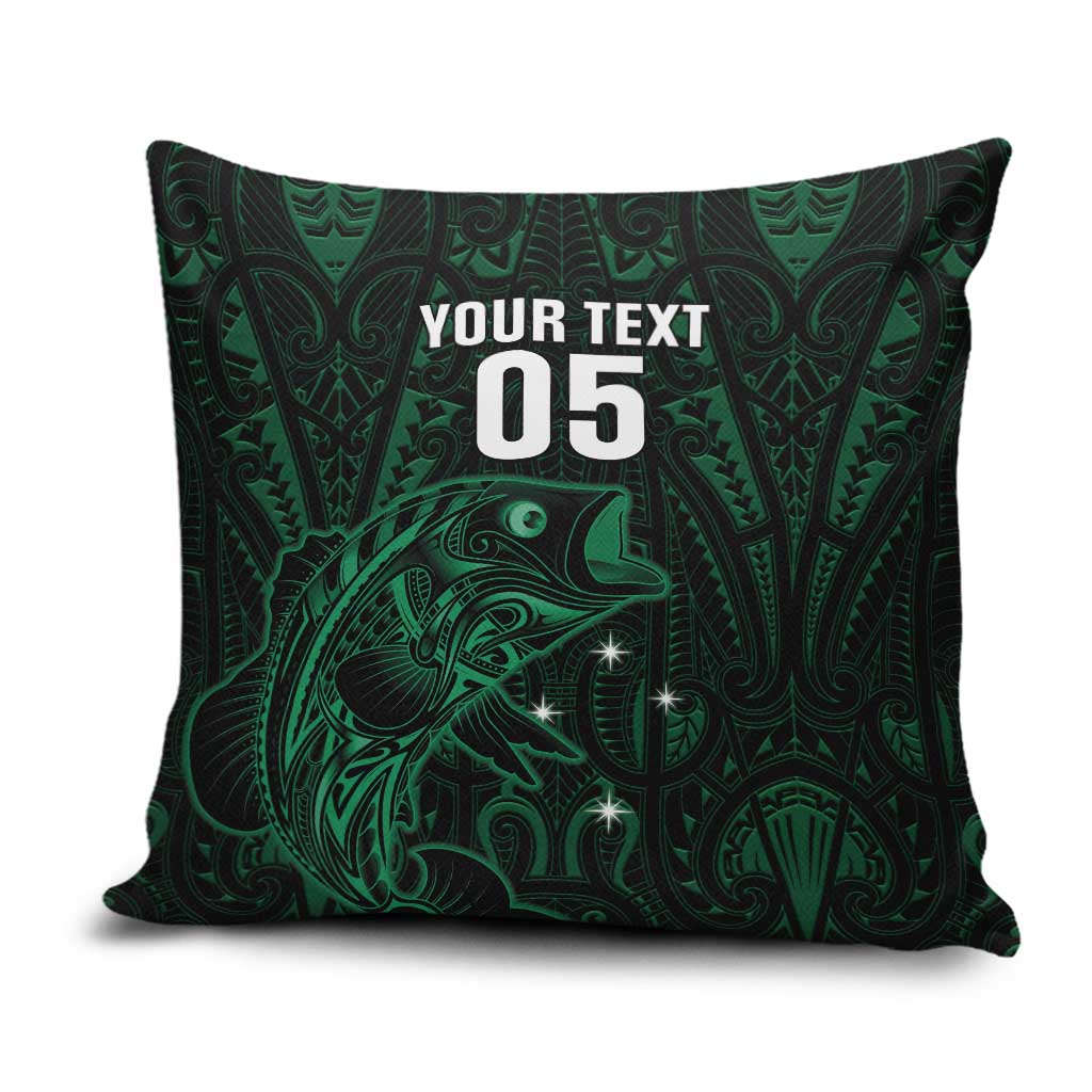 Custom New Zealand Fishing Pillow Cover Maori Tribal Pattern - Polynesian Pride