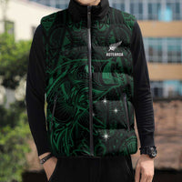 Custom New Zealand Fishing Sleeveless Puffer Jacket Maori Tribal Pattern - Polynesian Pride