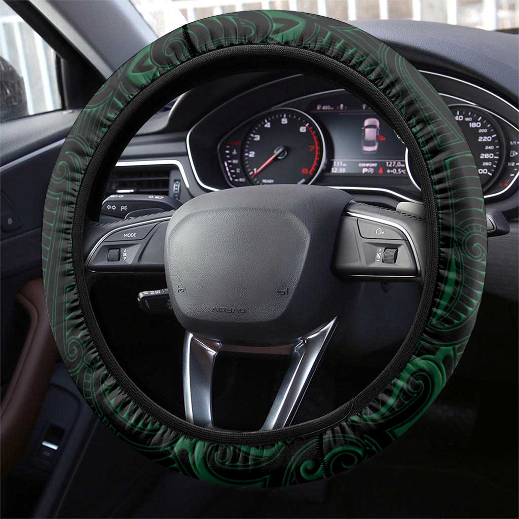 New Zealand Fishing Steering Wheel Cover Maori Tribal Pattern - Polynesian Pride