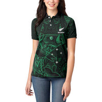 Custom New Zealand Fishing Women Polo Shirt Maori Tribal Pattern - Polynesian Pride