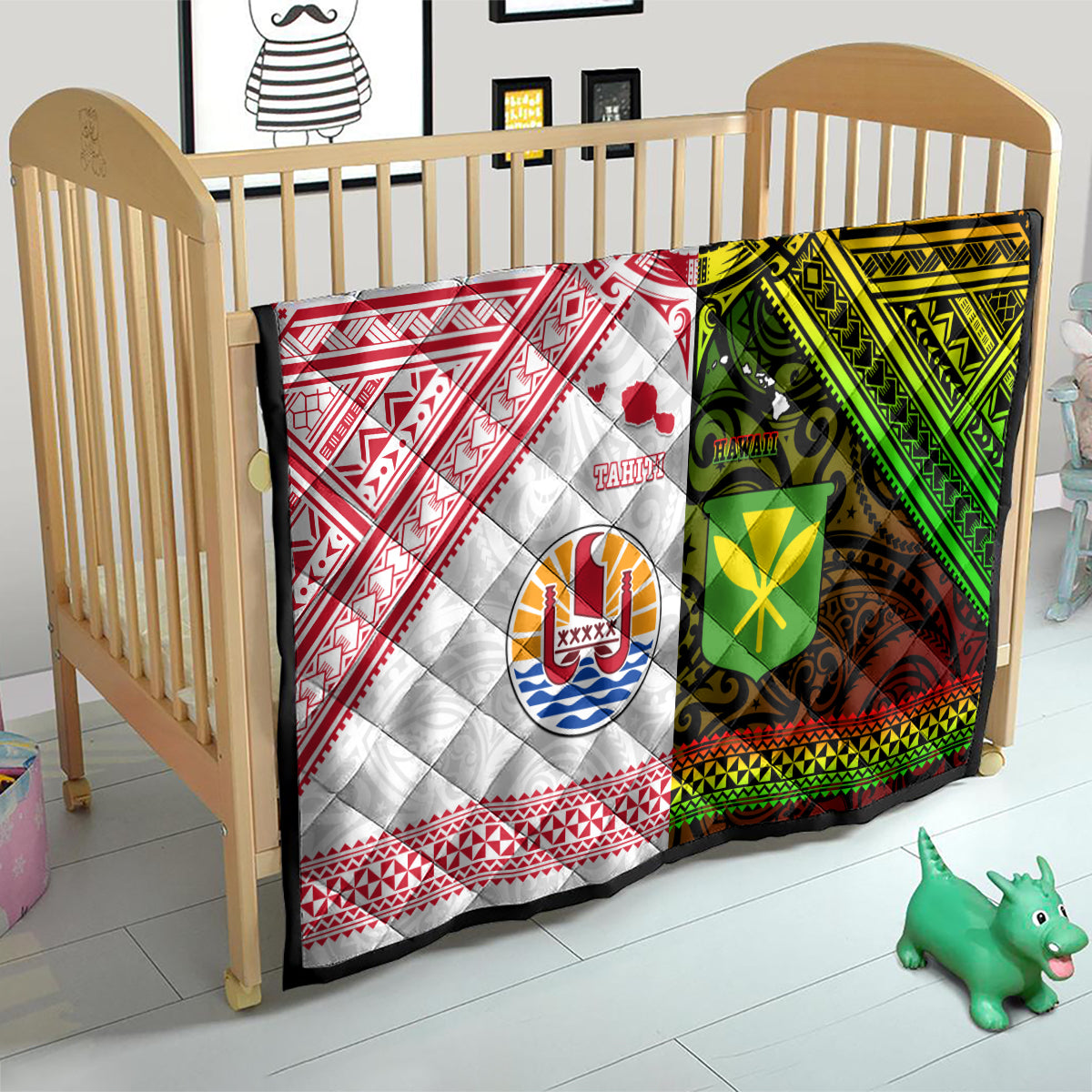 Hawaii And Tahiti Quilt Coat Of Arms Polynesian Pattern LT05 - Polynesian Pride