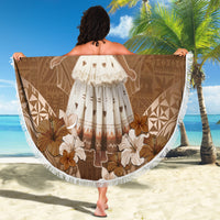 Bula Fiji Women's Day Beach Blanket With Fijian Tapa Pattern