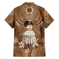 Bula Fiji Women's Day Family Matching Off Shoulder Long Sleeve Dress and Hawaiian Shirt With Fijian Tapa Pattern LT05 - Polynesian Pride