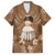 Bula Fiji Women's Day Family Matching Short Sleeve Bodycon Dress and Hawaiian Shirt With Fijian Tapa Pattern LT05 Dad's Shirt - Short Sleeve Brown - Polynesian Pride