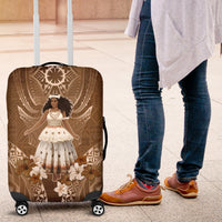 Bula Fiji Women's Day Luggage Cover With Fijian Tapa Pattern