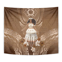 Bula Fiji Women's Day Tapestry With Fijian Tapa Pattern