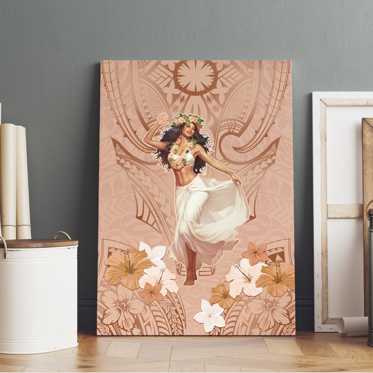 Hawaii Women's Day Canvas Wall Art With Polynesian Pattern LT05 - Polynesian Pride