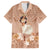 Hawaii Women's Day Family Matching Puletasi and Hawaiian Shirt With Polynesian Pattern LT05 Dad's Shirt - Short Sleeve Brown - Polynesian Pride