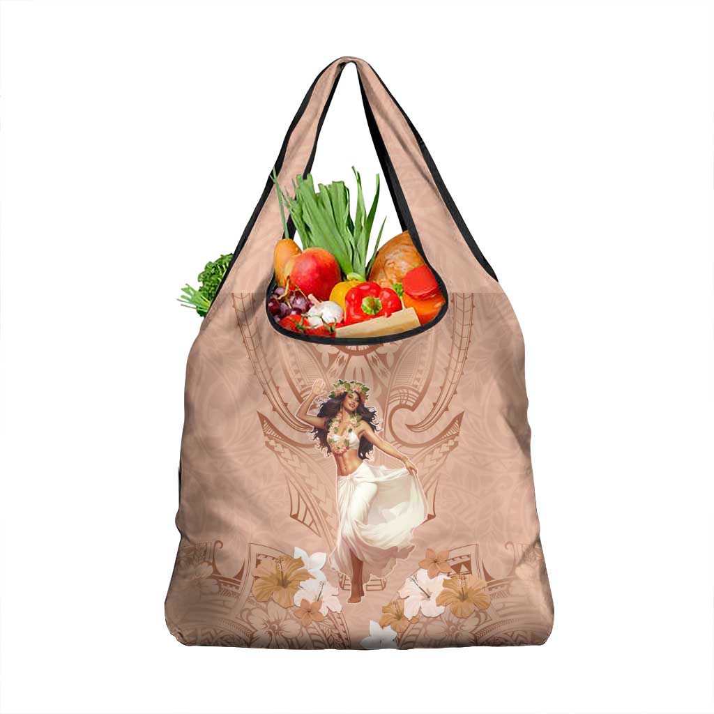 Hawaii Women's Day Grocery Bag With Polynesian Pattern LT05 1-pack One Size Brown - Polynesian Pride