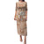 Hawaii Women's Day Puletasi With Polynesian Pattern LT05 Long Dress Brown - Polynesian Pride