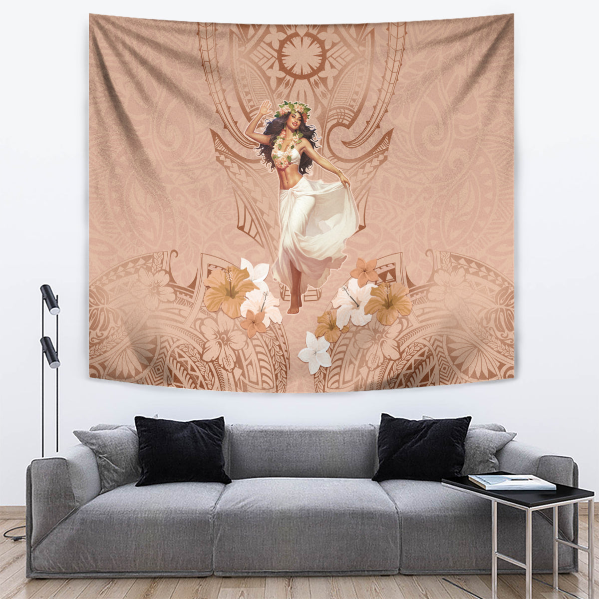 Hawaii Women's Day Tapestry With Polynesian Pattern LT05 Brown - Polynesian Pride