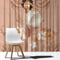Hawaii Women's Day Window Curtain With Polynesian Pattern LT05 - Polynesian Pride