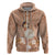 Hawaii Women's Day Zip Hoodie With Polynesian Pattern LT05 Zip Hoodie Brown - Polynesian Pride