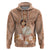 Hawaii Women's Day Zip Hoodie With Polynesian Pattern LT05 Pullover Hoodie Brown - Polynesian Pride