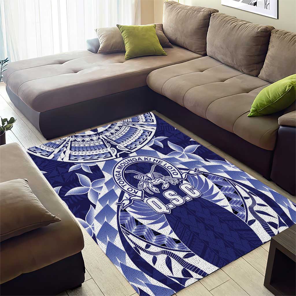 Tonga Queen Salote College Area Rug Centenary Navy Version LT05 - Polynesian Pride