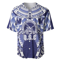 Personalised Tonga Queen Salote College Baseball Jersey Centenary Navy Version LT05 Navy - Polynesian Pride